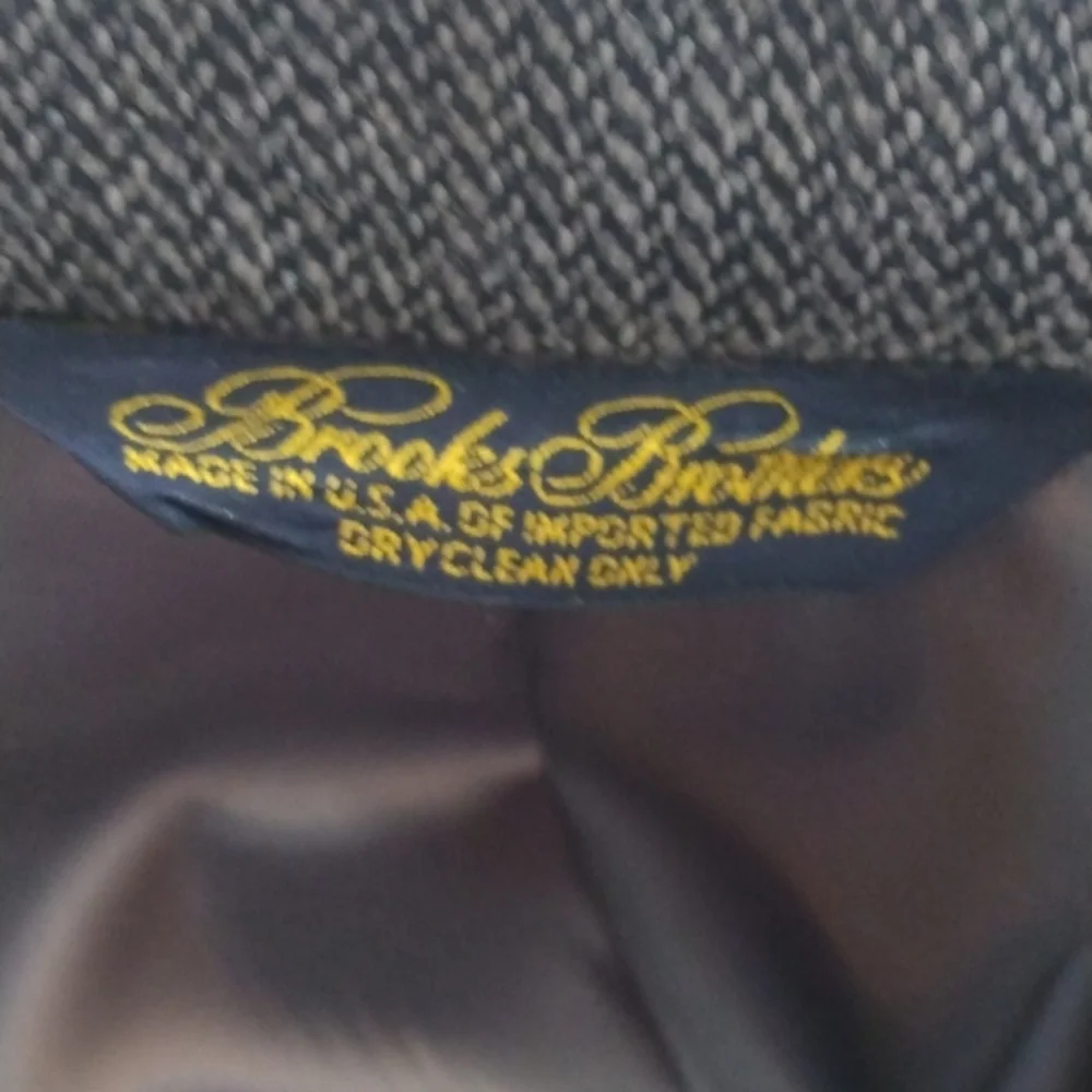 Brooks Brothers Gray Herringbone 3 Roll 2 Sport Coat 41R - Picture 7 of 14